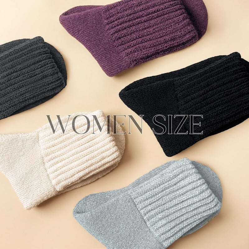 Sunovelties Womens Merino Wool Socks 3 Pairs Winter Ski Warm Boot Socks Men Thermal Thick Cozy Hiking - Image 4